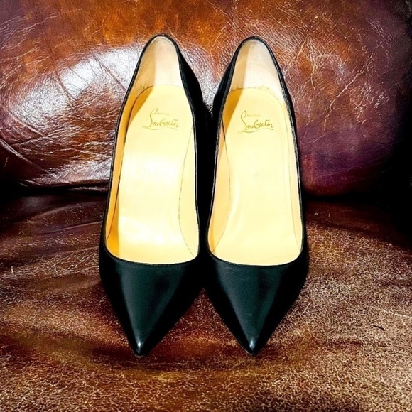 Christian Louboutin Pigalle Follies pumps 100mm Black Napa leather. EU37.5 - Picture 2 of 10